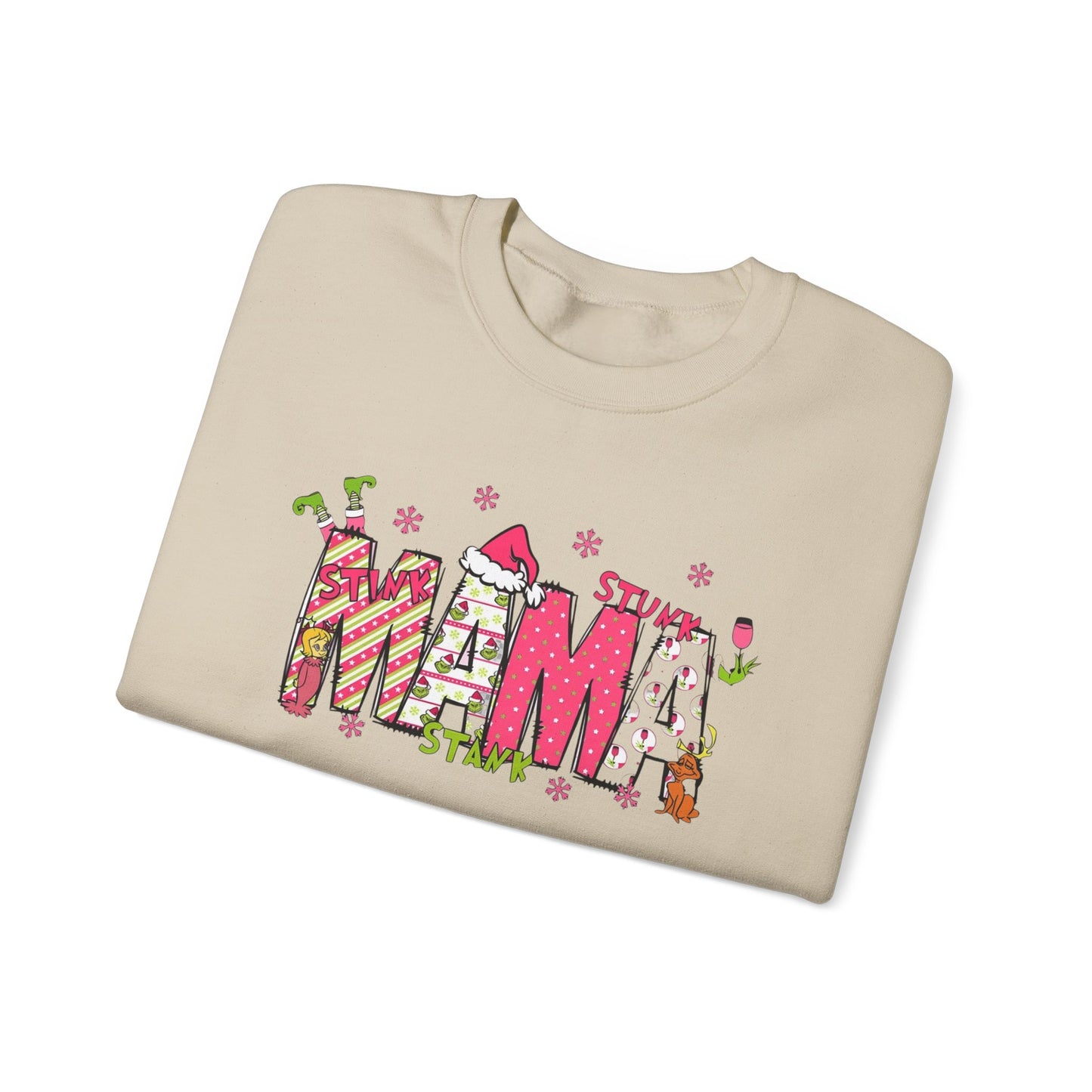Grinch mama ornament crew neck sweater