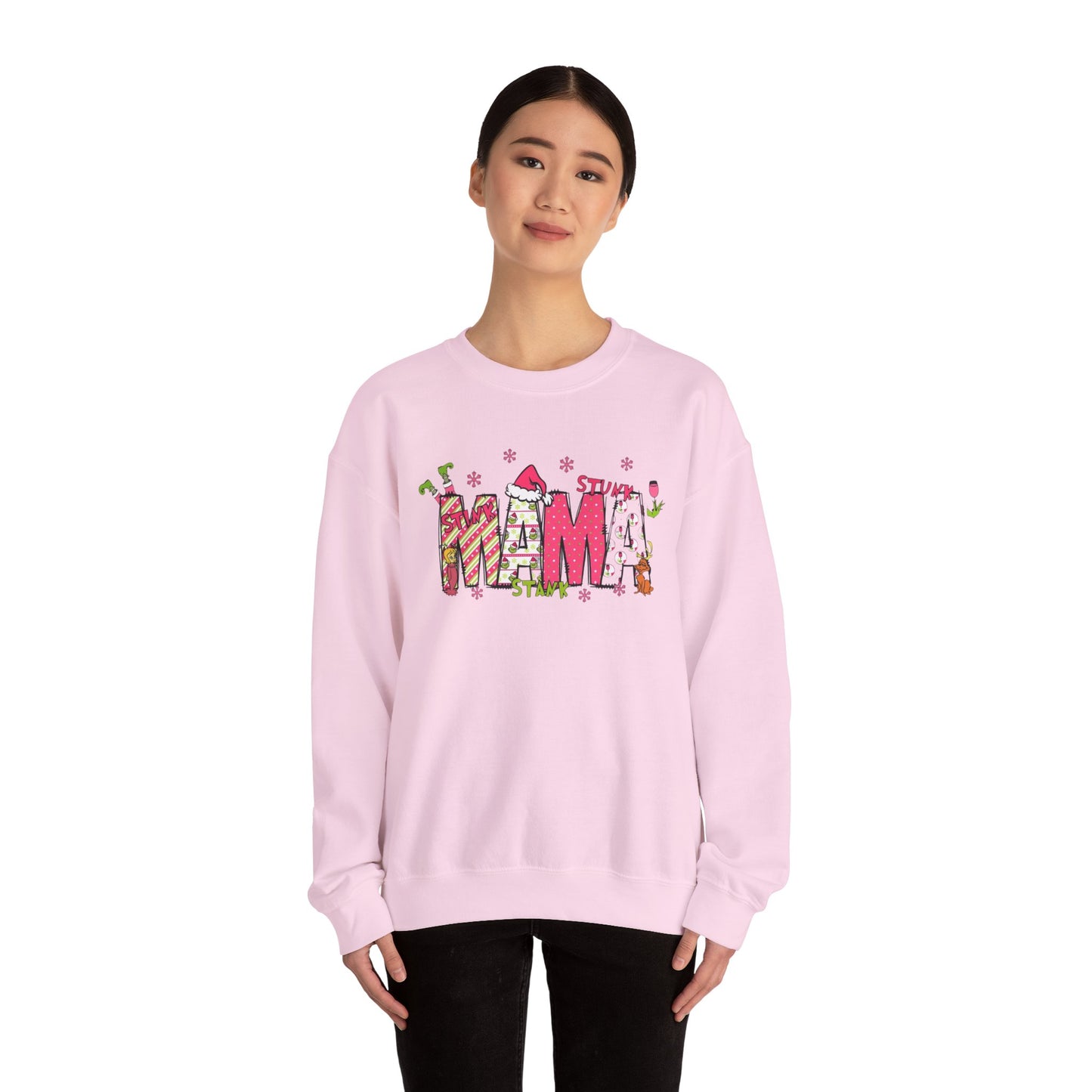 Grinch mama ornament crew neck sweater