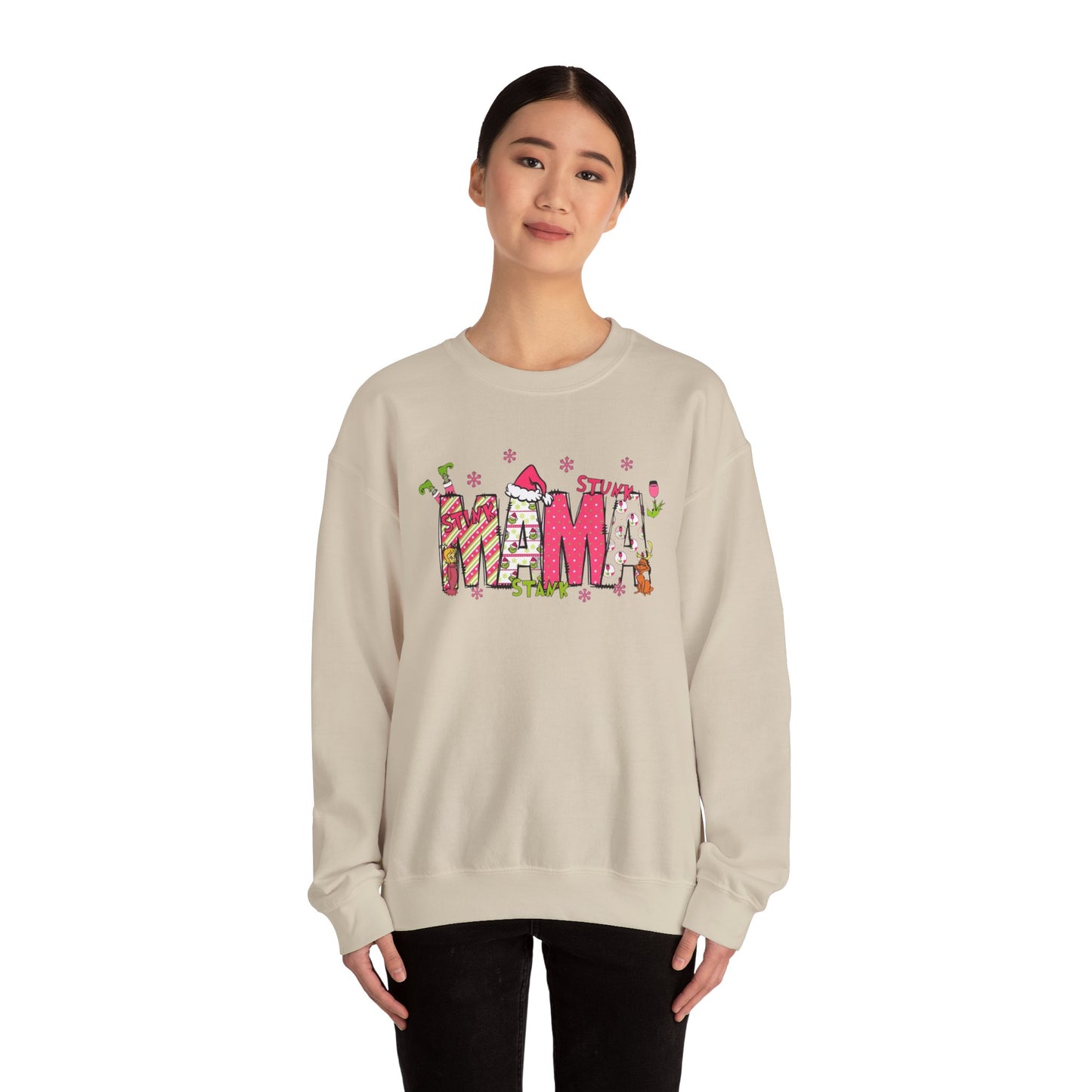 Grinch mama ornament crew neck sweater