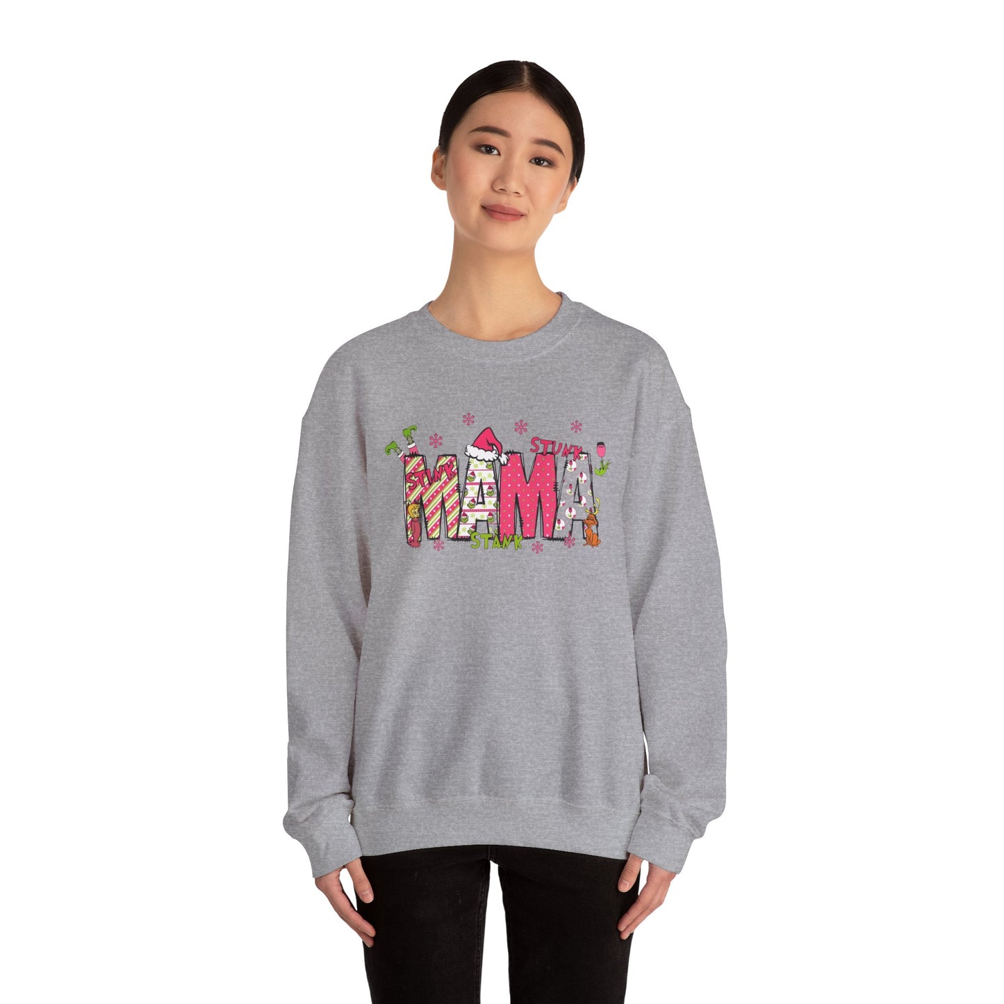 Grinch mama ornament crew neck sweater