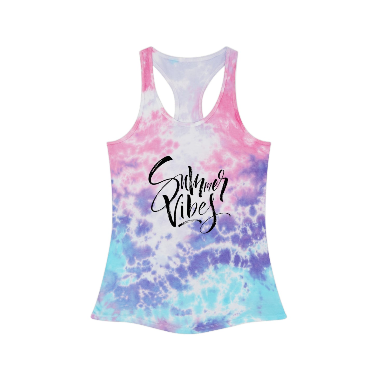 Summer vibes Tie Dye Racerback Tank Top