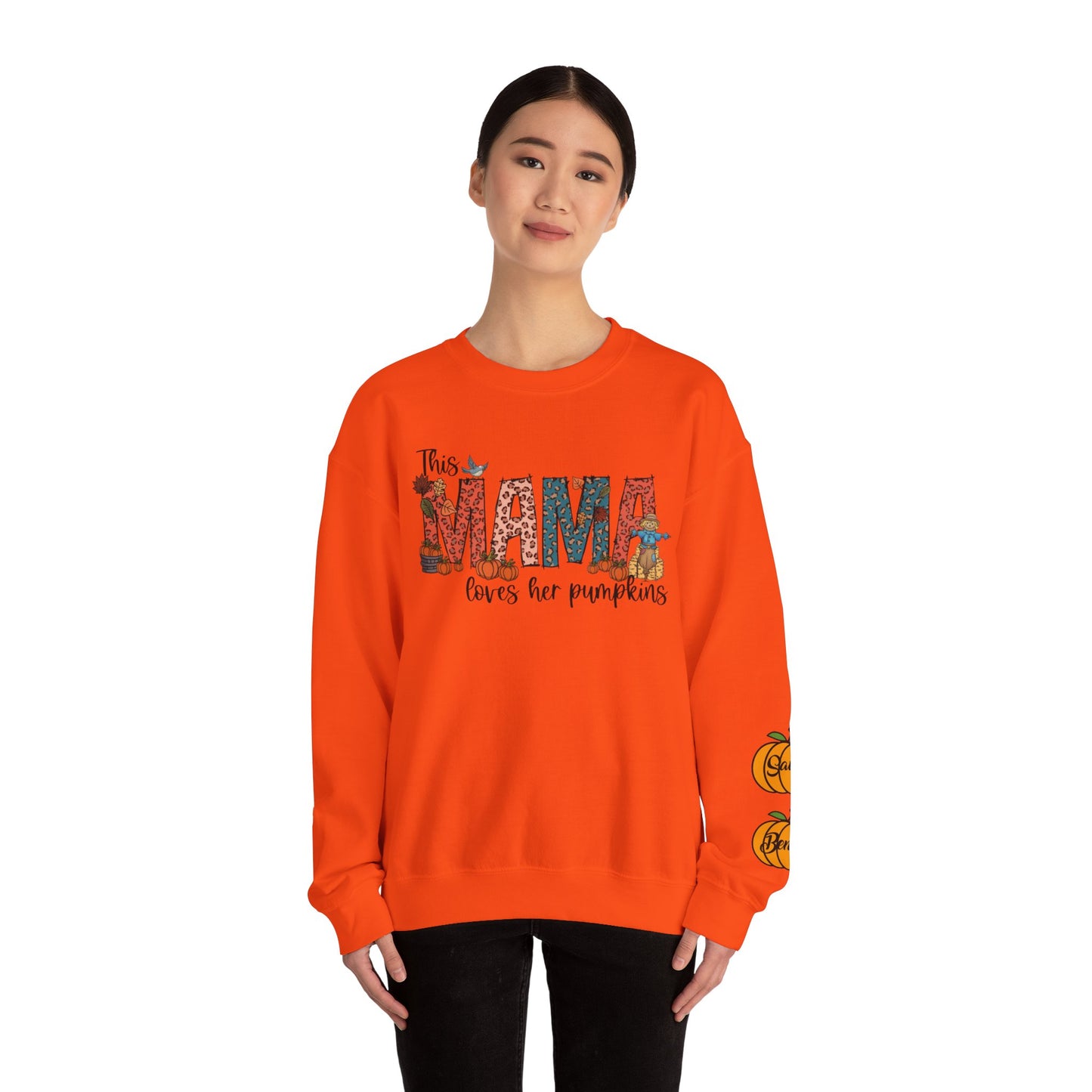 Mama Loves Her Pumpkins crew neck sweater
