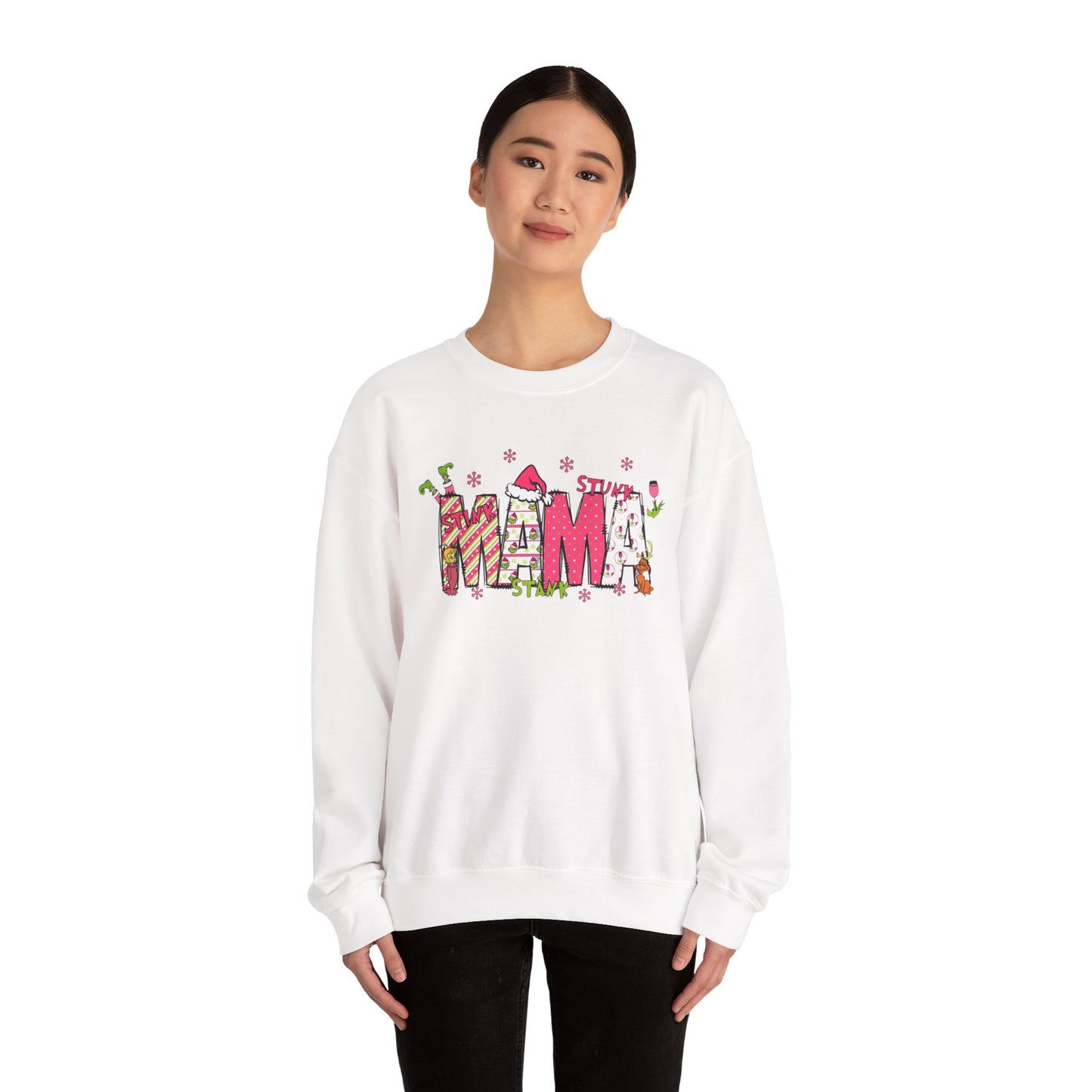 Grinch mama ornament crew neck sweater