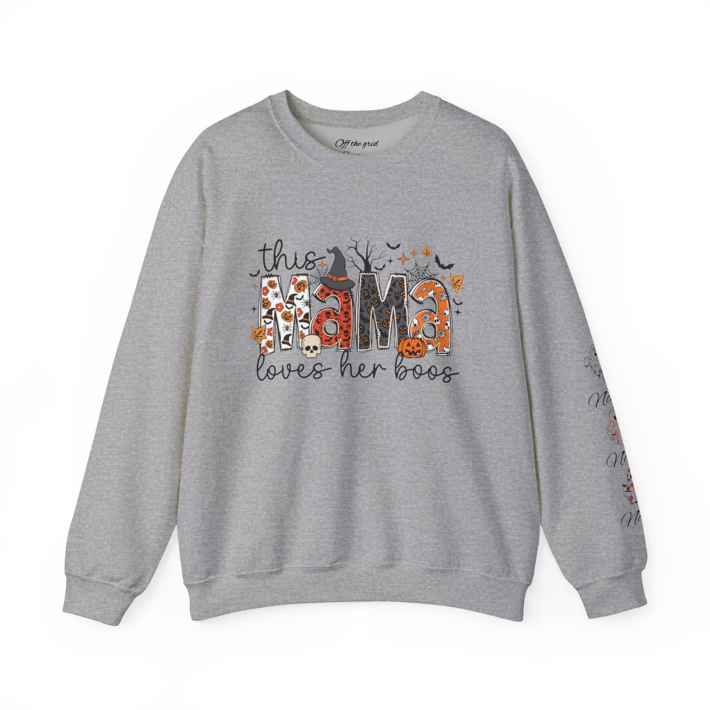 This mama loves her boos crew neck sweat shirt