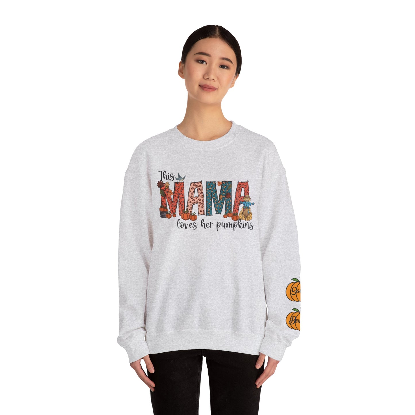 Mama Loves Her Pumpkins crew neck sweater