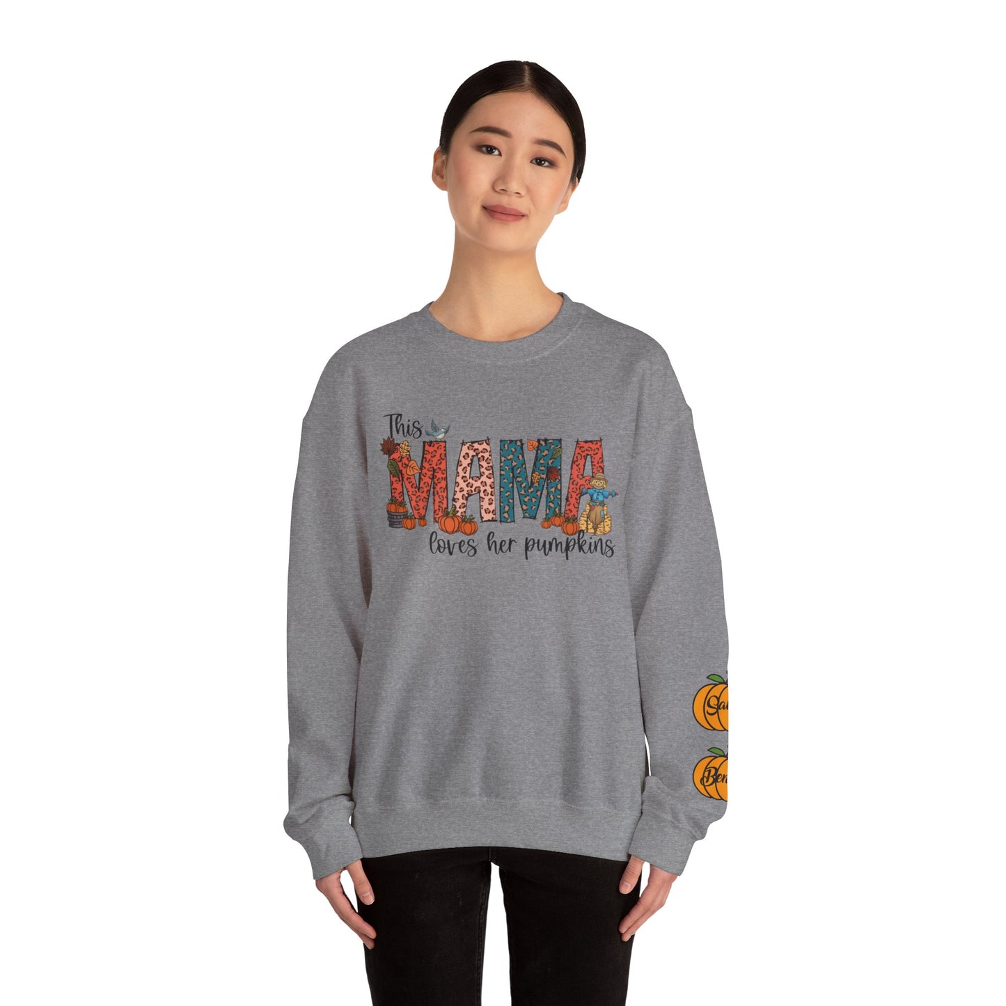 Mama Loves Her Pumpkins crew neck sweater