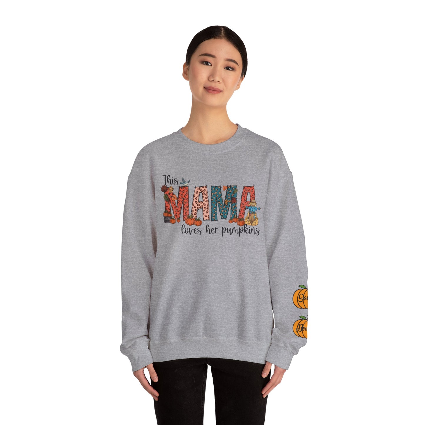 Mama Loves Her Pumpkins crew neck sweater