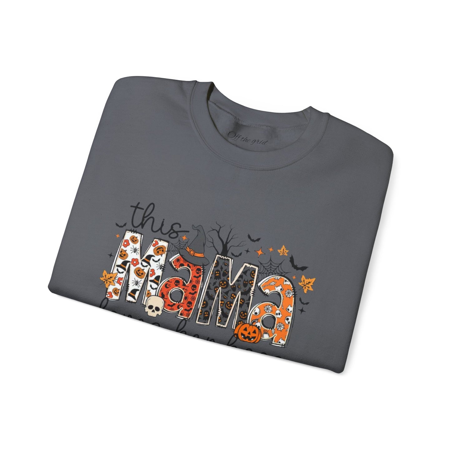 This mama loves her boos crew neck sweat shirt