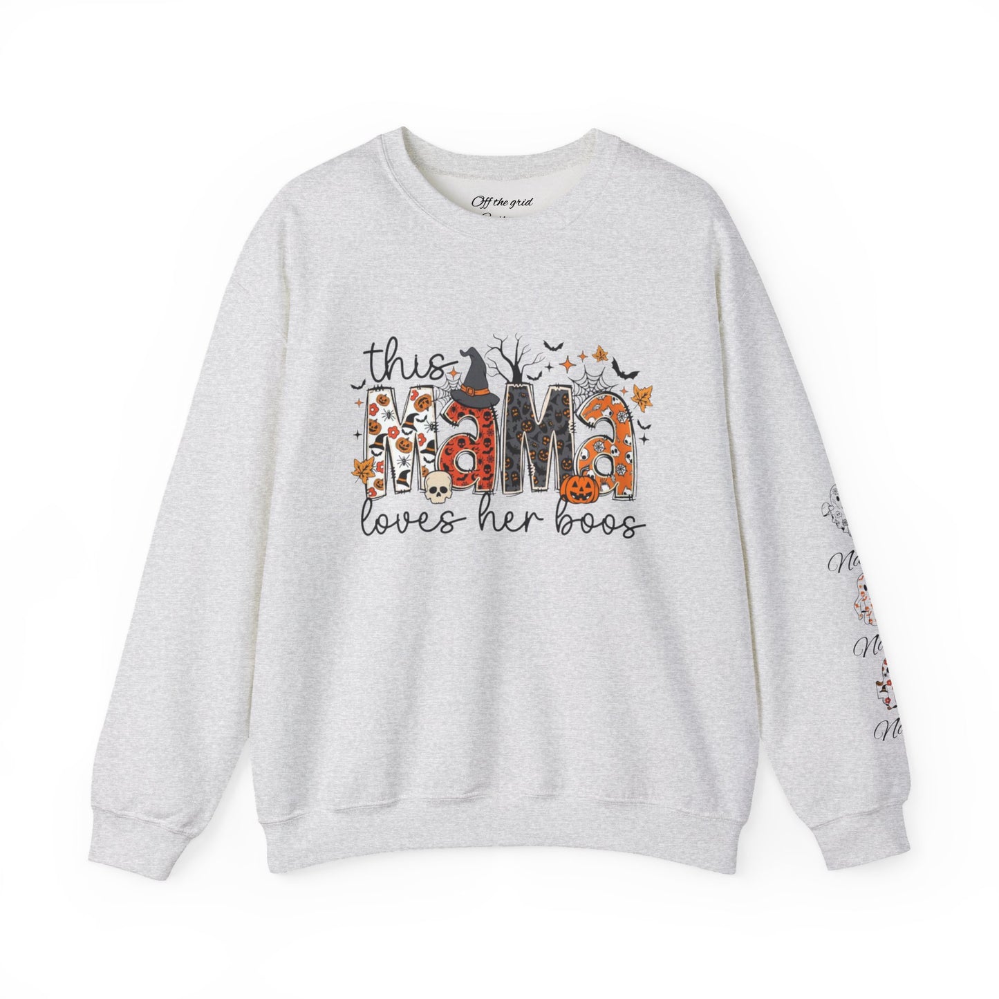This mama loves her boos crew neck sweat shirt