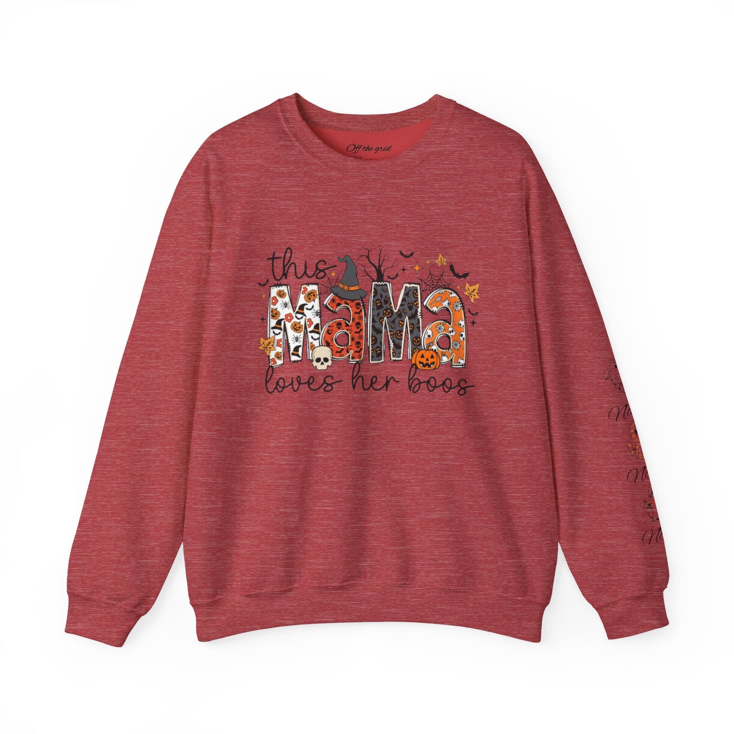 This mama loves her boos crew neck sweat shirt