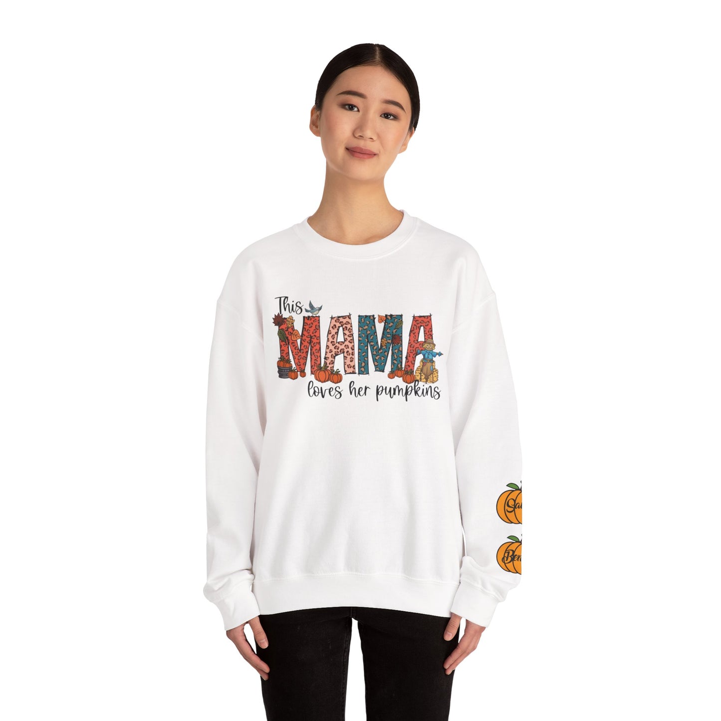 Mama Loves Her Pumpkins crew neck sweater