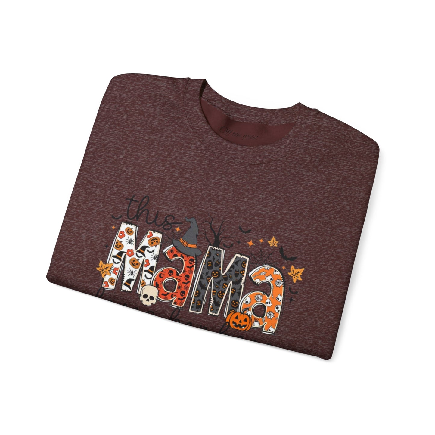 This mama loves her boos crew neck sweat shirt