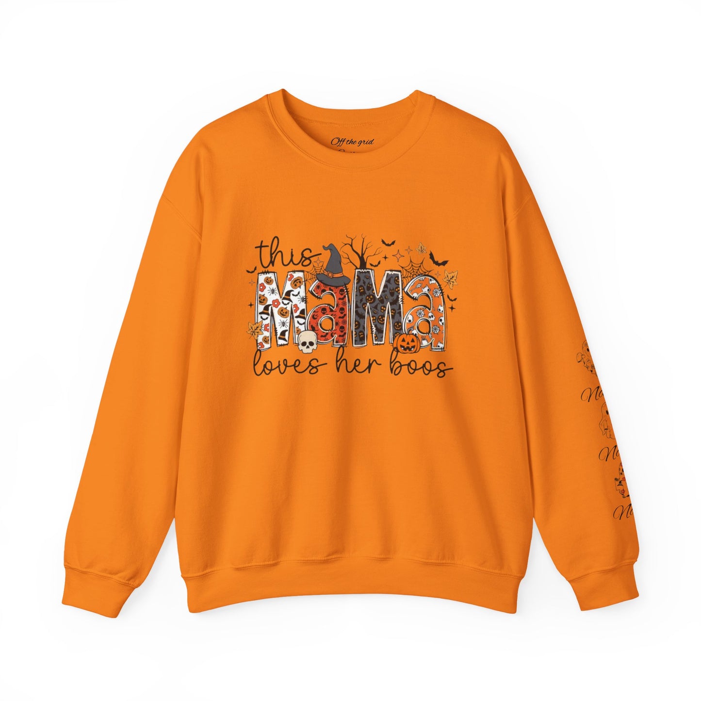 This mama loves her boos crew neck sweat shirt
