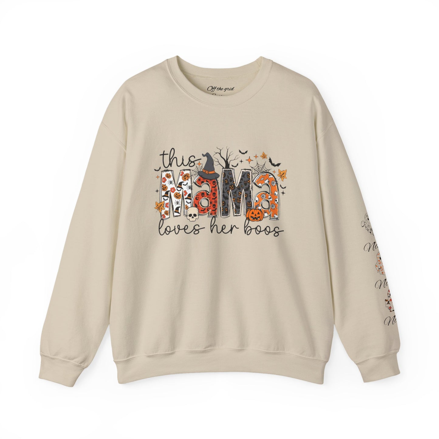 This mama loves her boos crew neck sweat shirt
