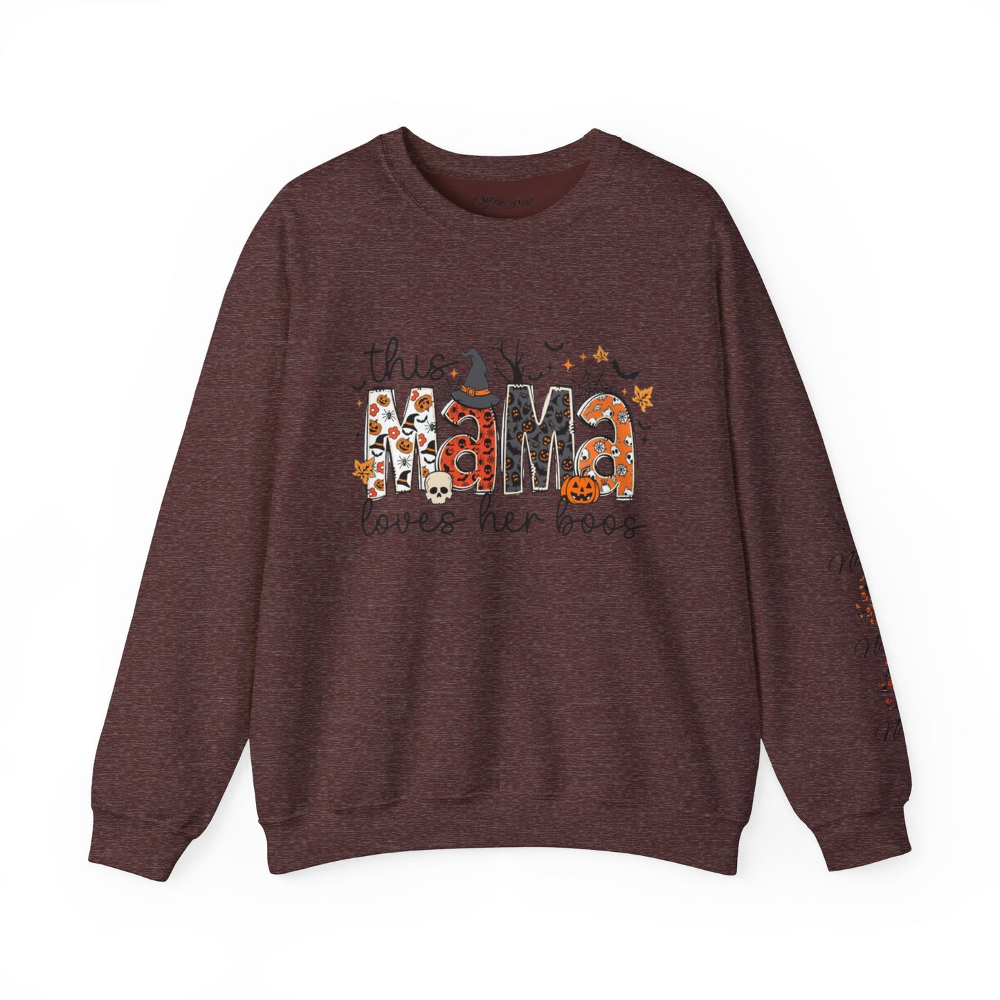 This mama loves her boos crew neck sweat shirt