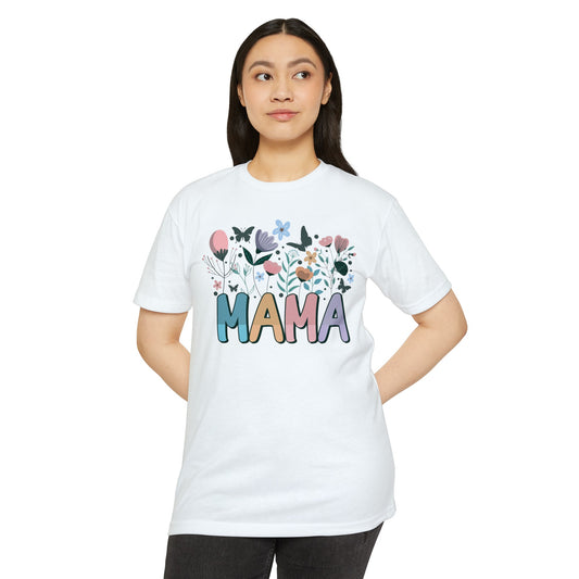mama floral T-shirt