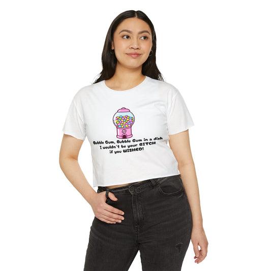Women's bubble gum Crop Top