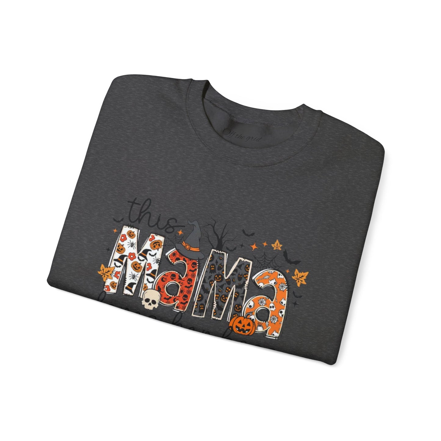 This mama loves her boos crew neck sweat shirt