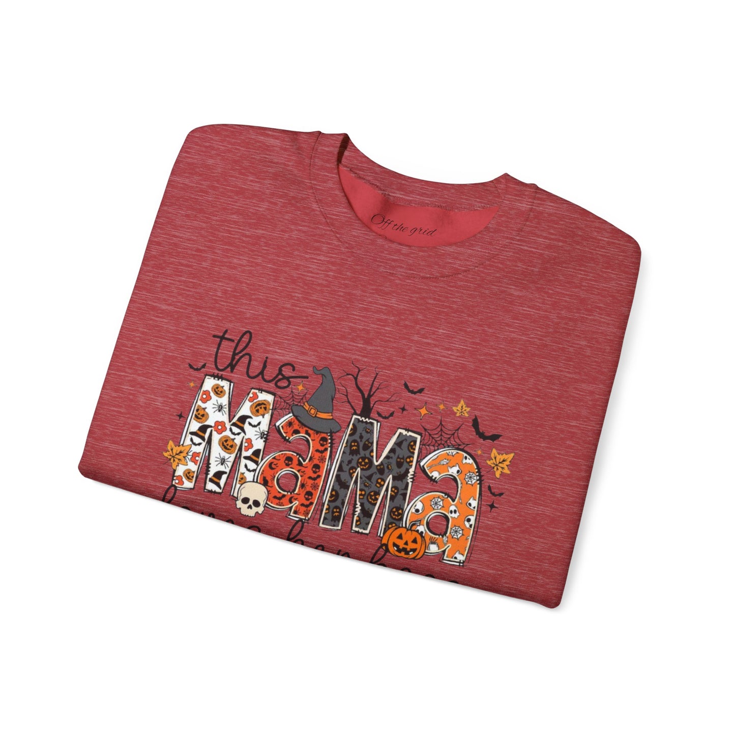 This mama loves her boos crew neck sweat shirt