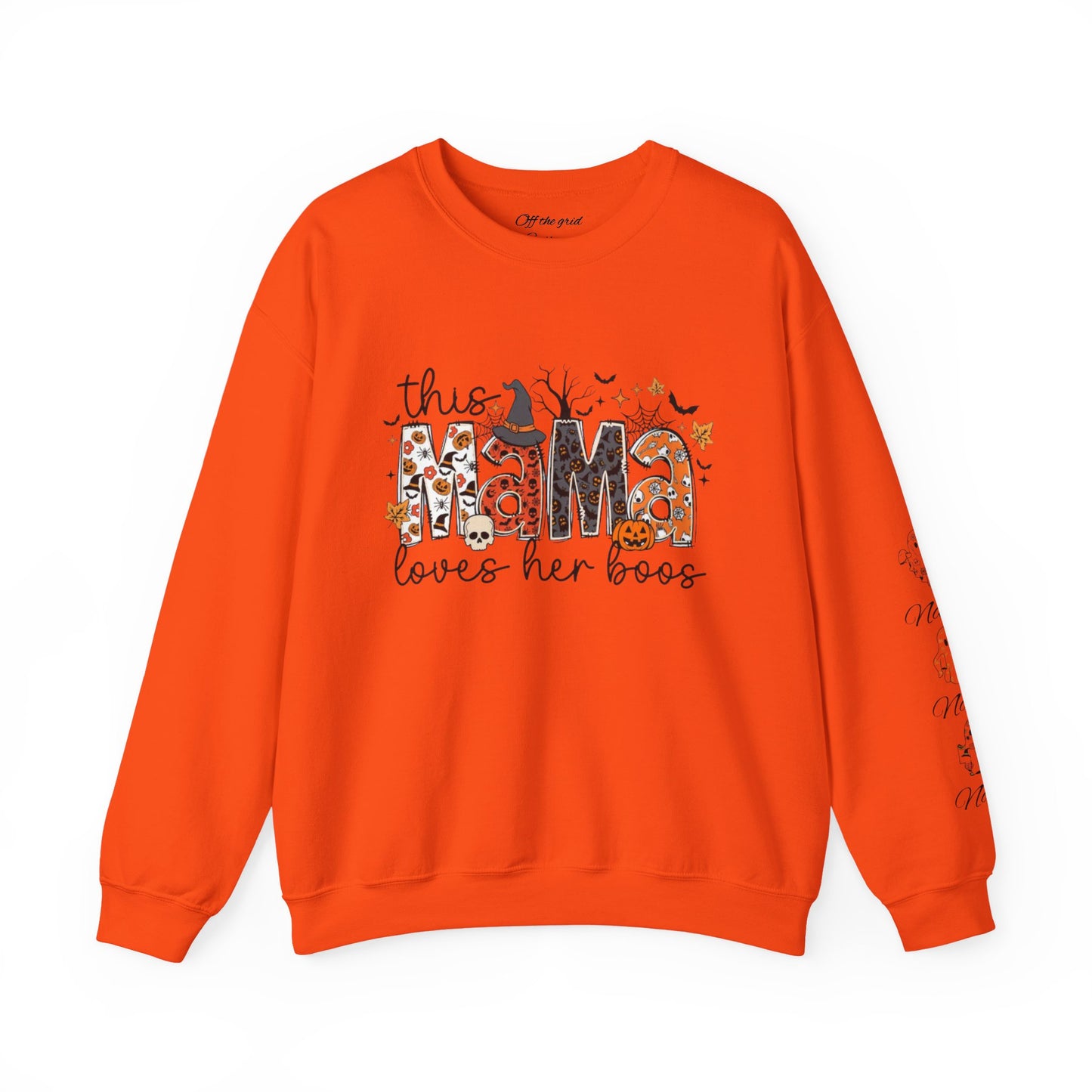 This mama loves her boos crew neck sweat shirt