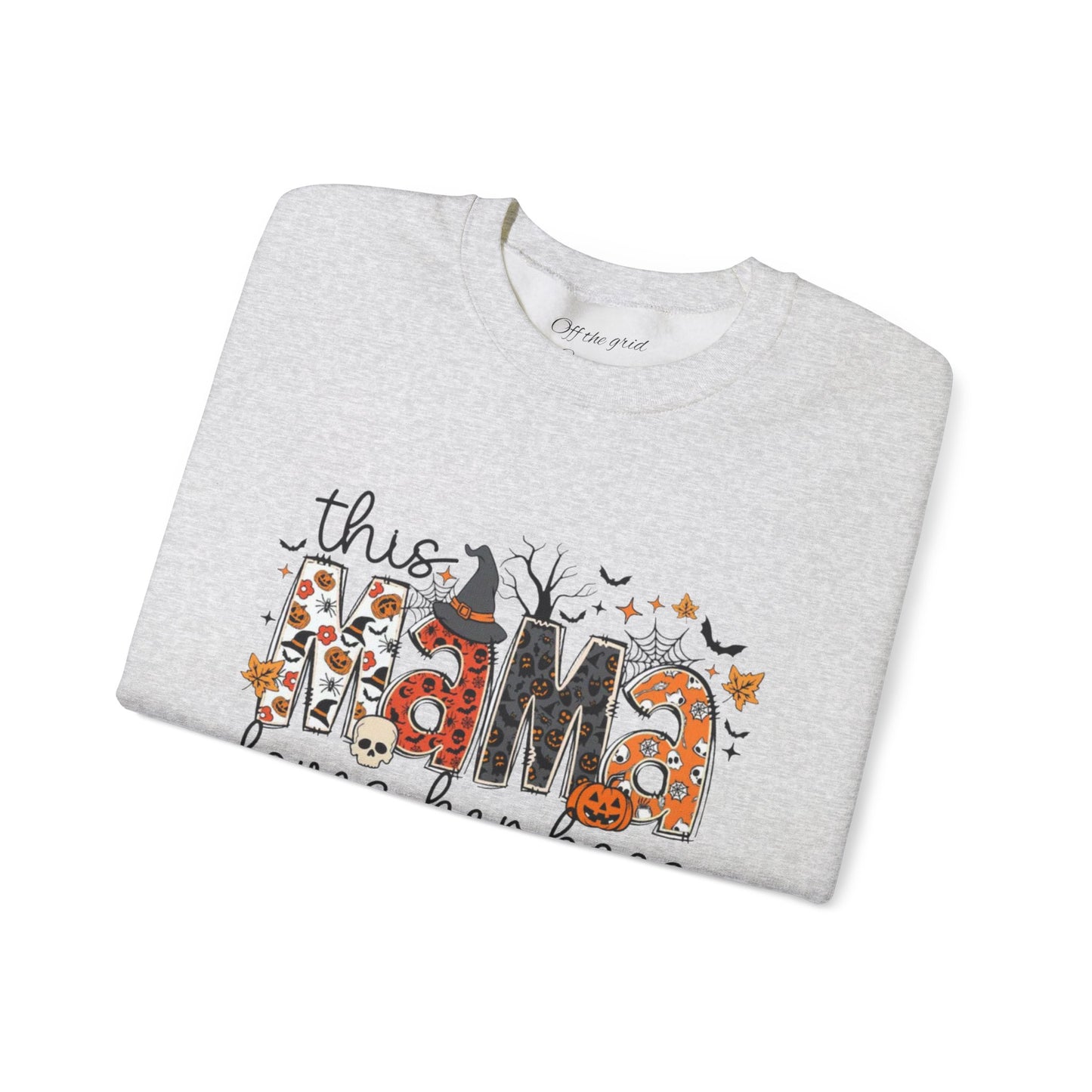 This mama loves her boos crew neck sweat shirt