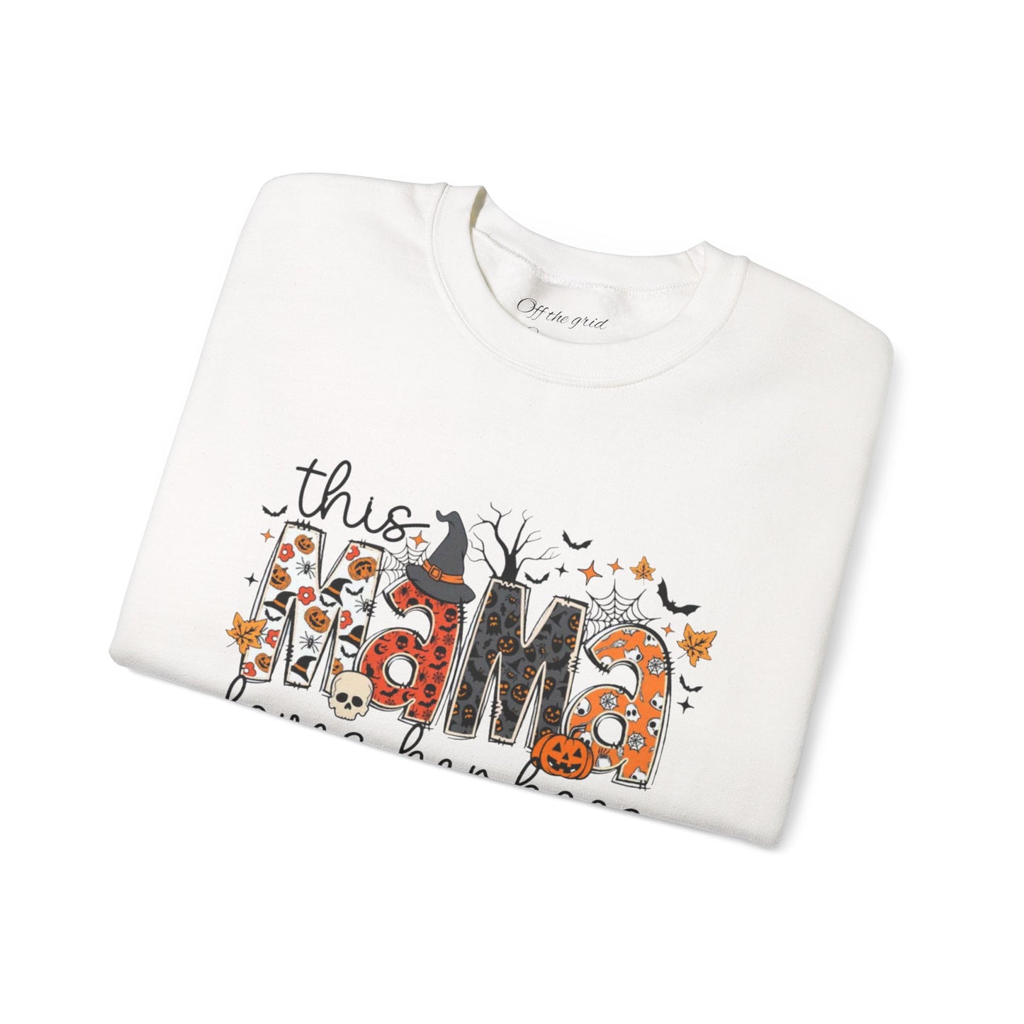 This mama loves her boos crew neck sweat shirt