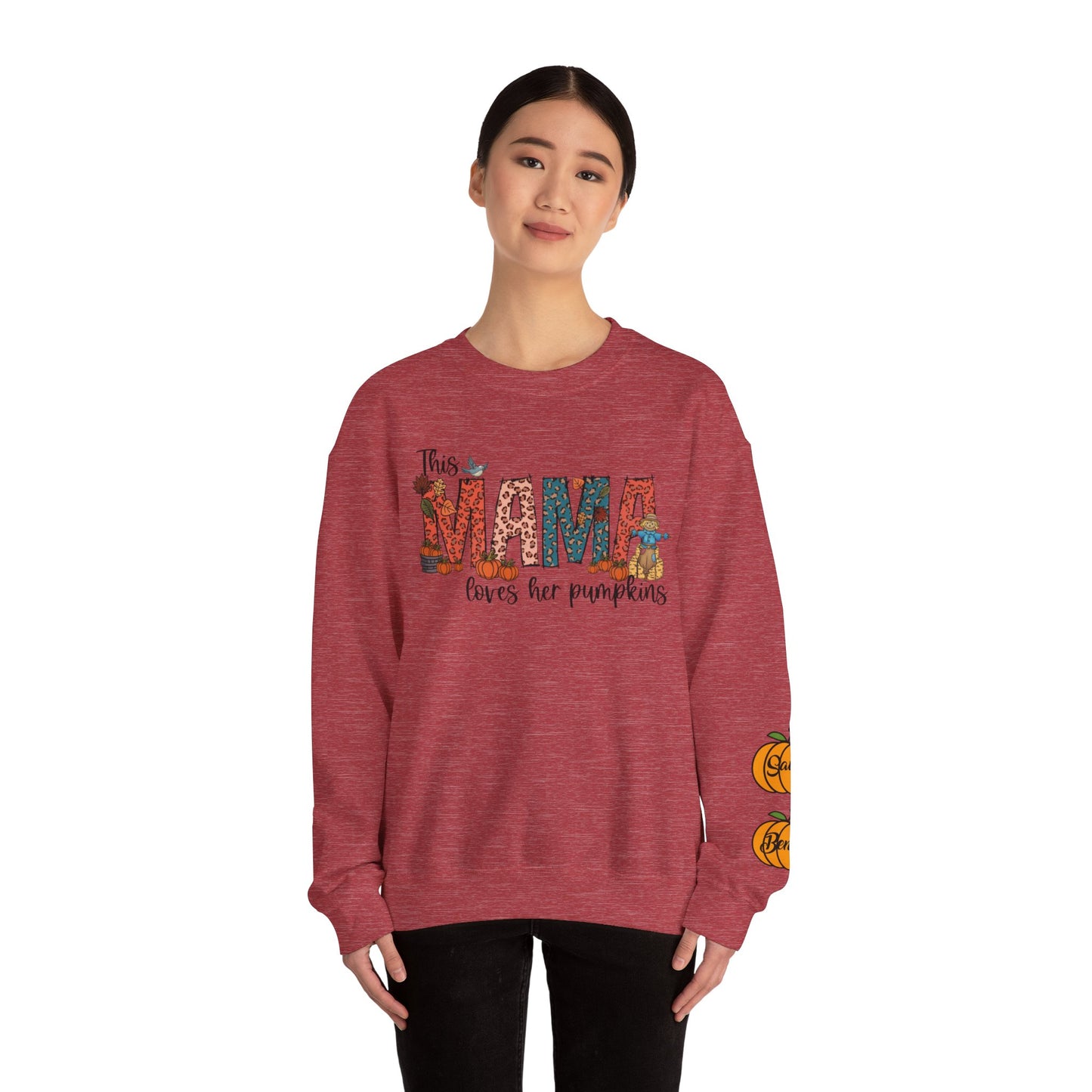 Mama Loves Her Pumpkins crew neck sweater
