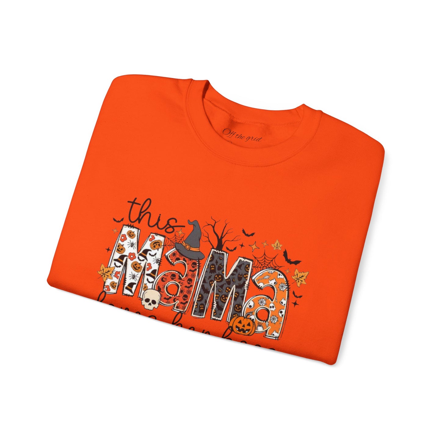This mama loves her boos crew neck sweat shirt