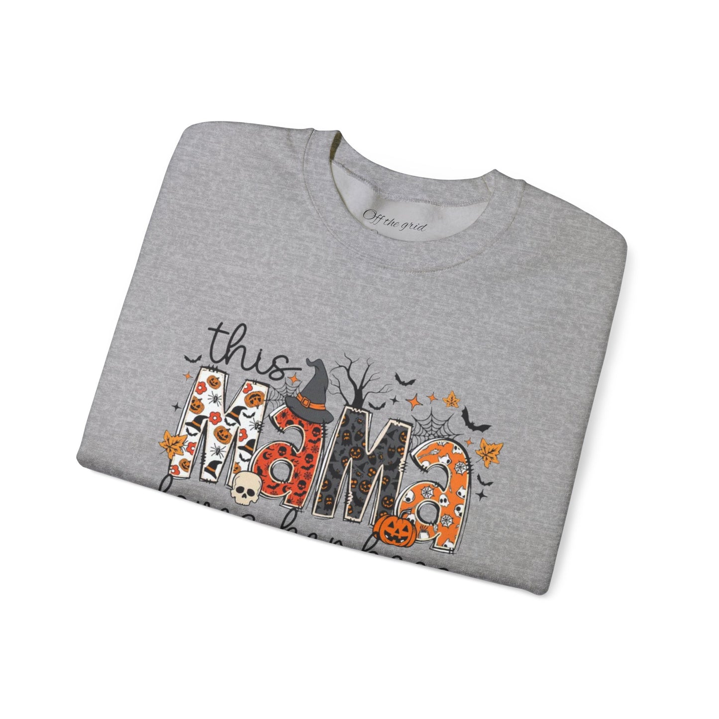 This mama loves her boos crew neck sweat shirt