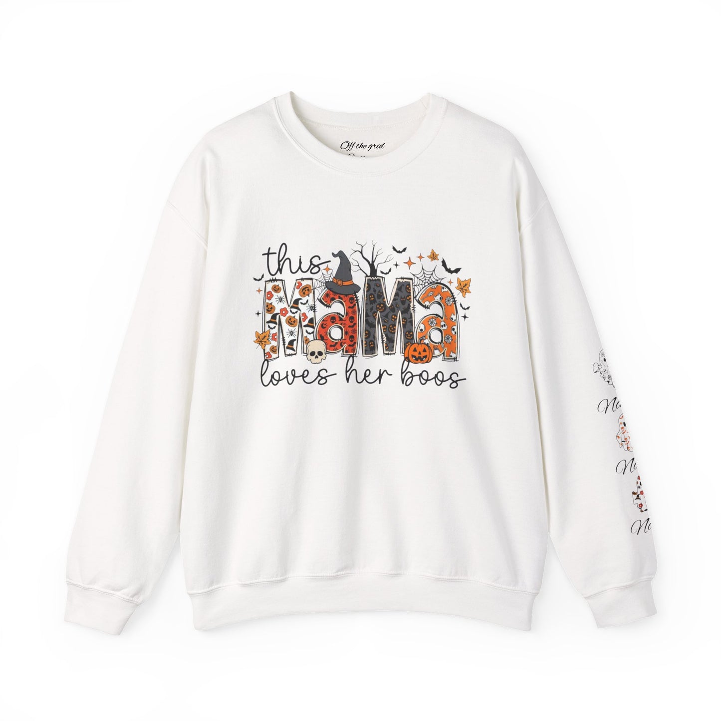 This mama loves her boos crew neck sweat shirt