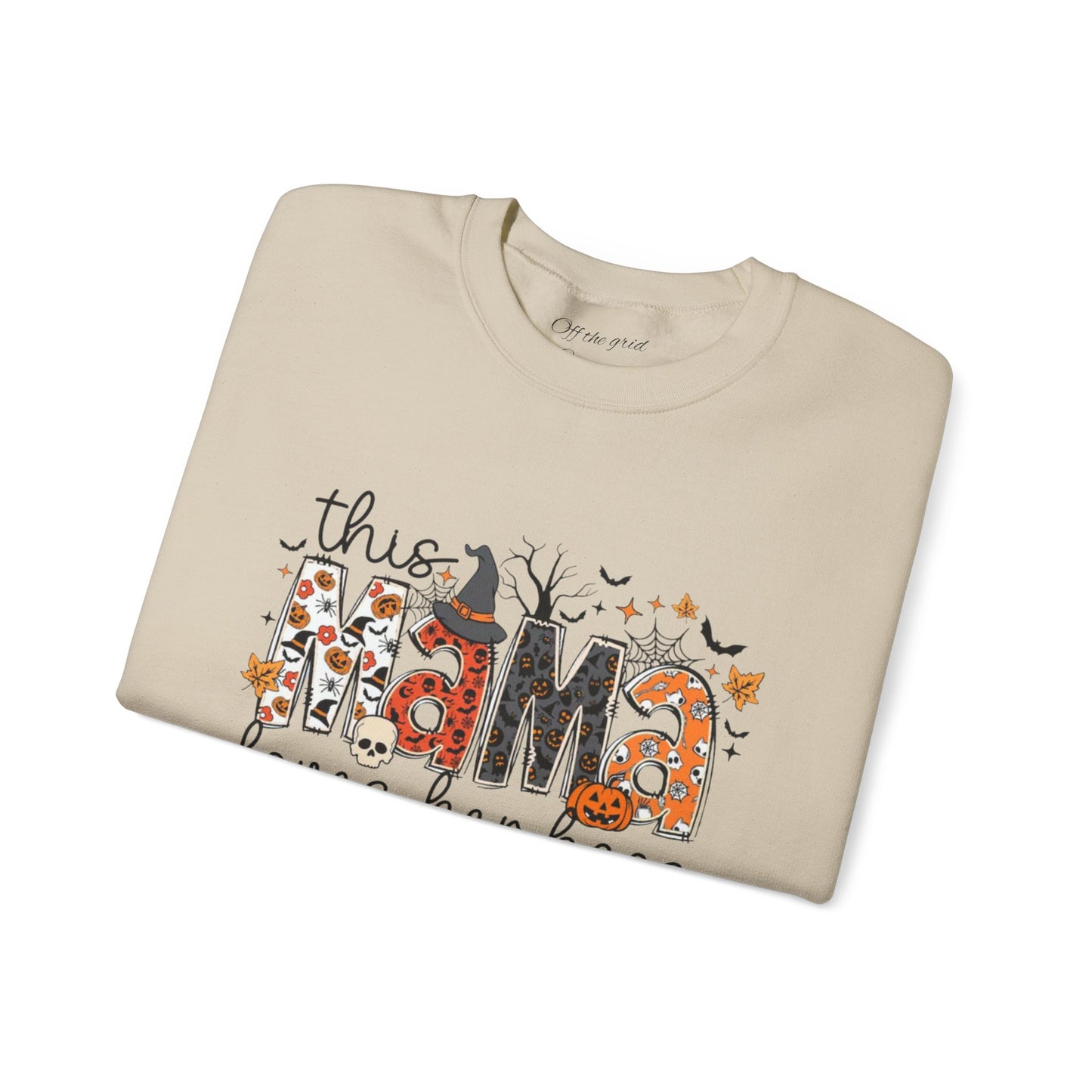 This mama loves her boos crew neck sweat shirt